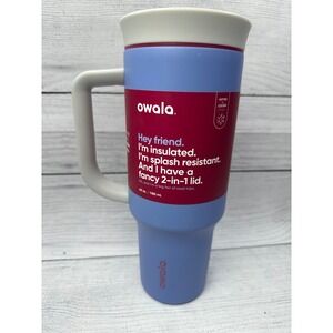 Owala‎ 40 oz Travel Tumbler Mug Insulated 2-in-1 Lid Handle Whimsical Daydream